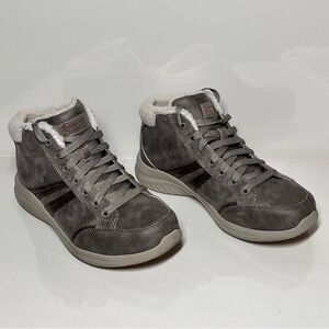 Skechers Ultra Flex Metallic Overlay Sneaker Boots